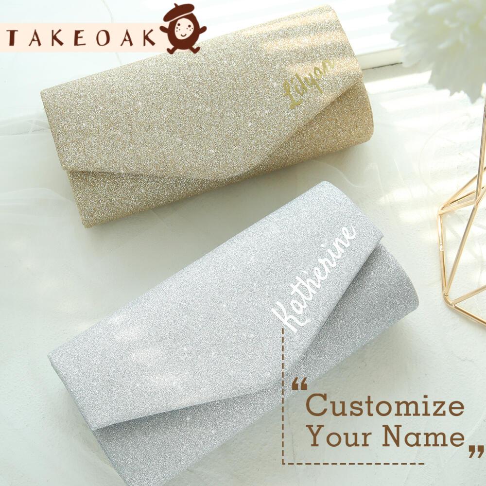 Interior Design Name - Custom Cursive Name Glitter Envelope Crossbody