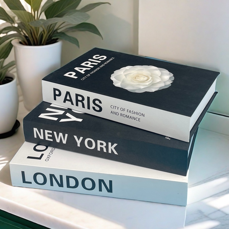 Interior Design York - Luxury Fake Book Storage Box Paris