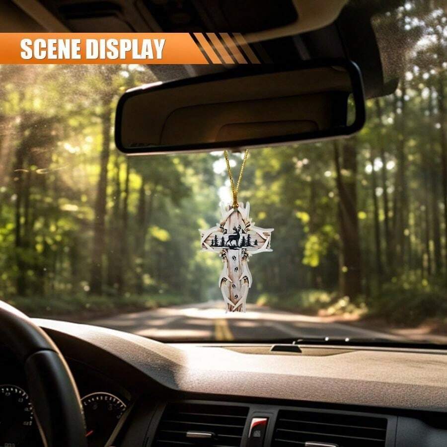Deer Antler Cross Car Rearview - огляд і ціна Interior Design Style