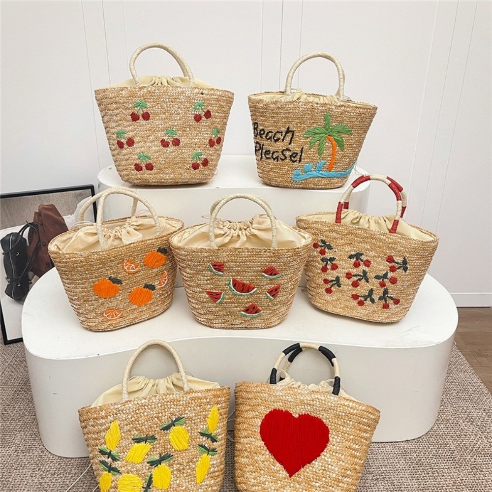Embroidery String Straw Tote B - огляд і ціна Interior Design Style
