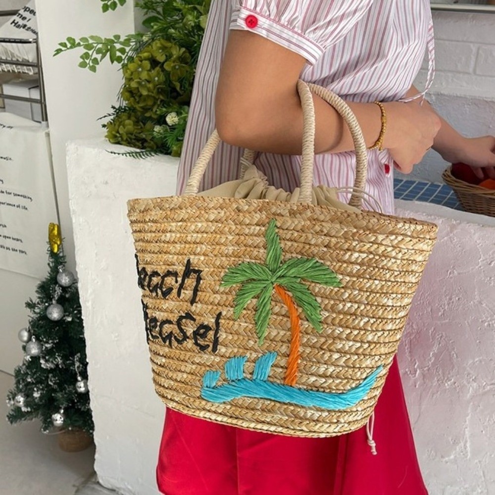 Embroidery String Straw Tote B - огляд і ціна Interior Design Style